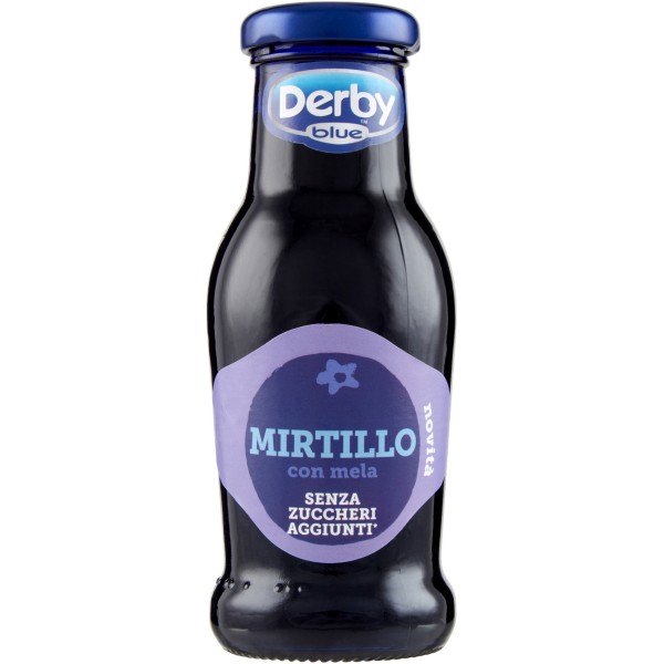 DERBY BLUE SUCCO DI MIRTILLO ZERO ZUCCHERI VETRO  ML 200 Pz. 24